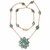 Necklace Amazonite Feceted Gemstone Handmade Antique Jewelry 26''