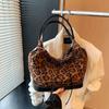 Women Vintage Leopard Armpit Bag New Versatile Large Capacity Commuter Shoulder Bags Lady Autumn Handbags