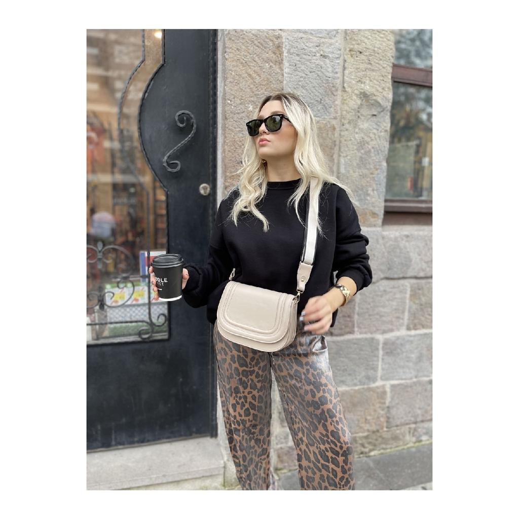 Women's Black Thick Crossbody Bag