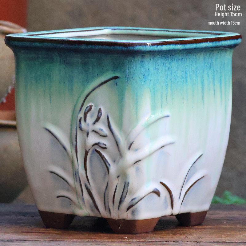 Специальное предложение: Высокий ретро-керамический цветочный горшок для суккулентов или зеленого редиса
