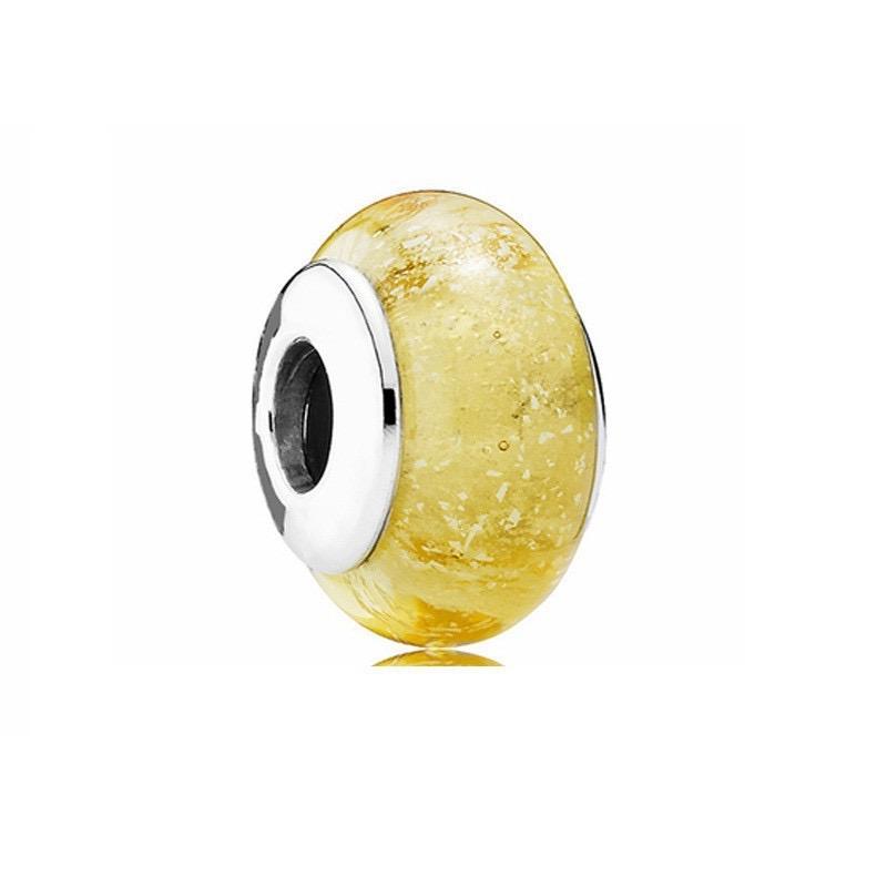 New Copper Rainbow Colored Glass Bead Exquisite Talisman For Serpentine Bracelet Diy Women'S Boutique Jewelry Accessories