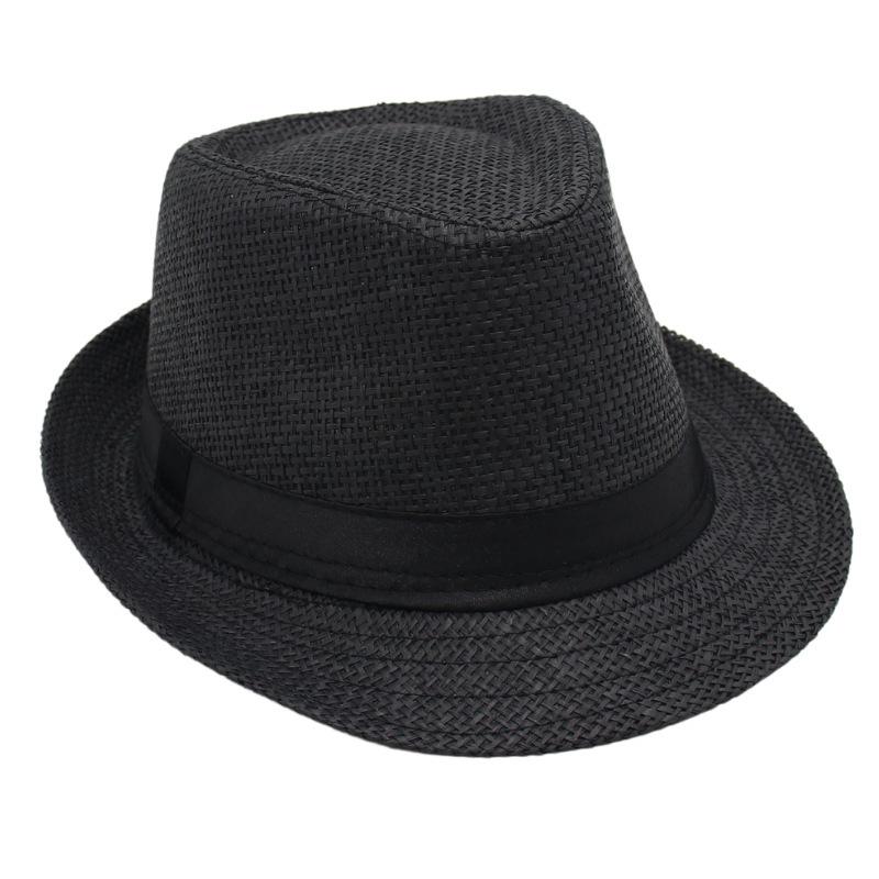 Gentleman'S Straw Hat Hawaiian Hat Short Brim Spring Summer Visor Churchill Jazz Hat Men'S And Women'S