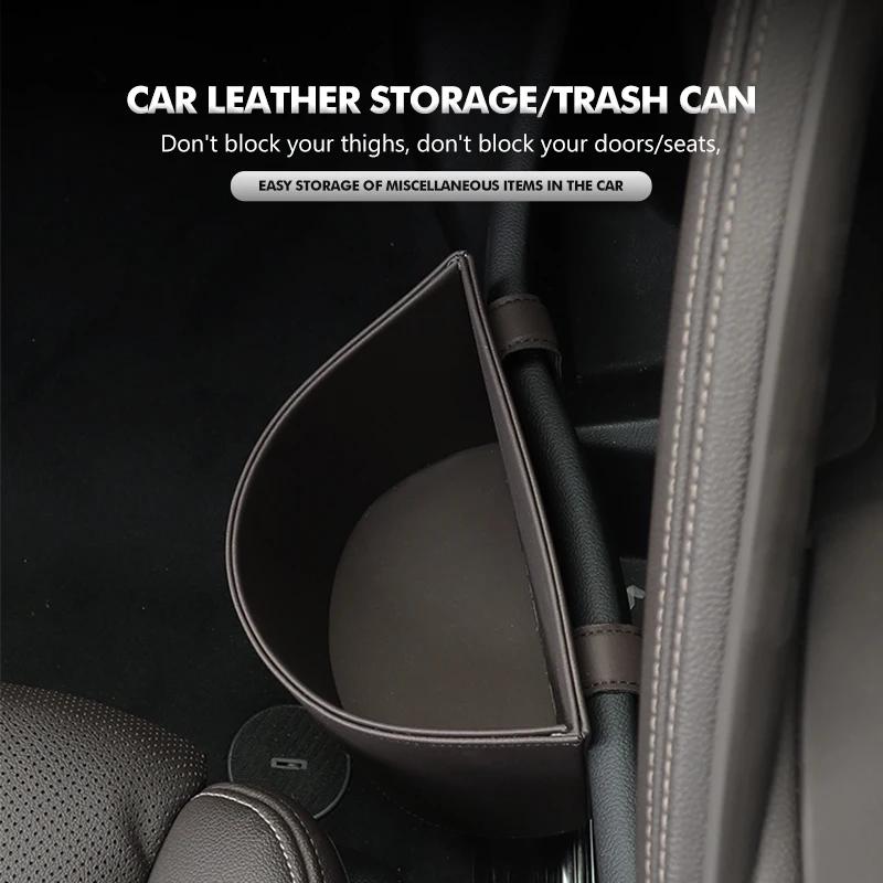 Car Stickers For Alfa Romeo Leather Car Logo Water Cup Organizer Holder NO Hanging Waterproof Trash Bin For Alfa Romeo Giulietta 94