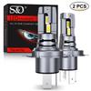 2Pcs H4 LED Headlight Bulbs Canbus 9003 HB2 High Low Beam 20000LM Super Bright Car Lights 24 CSP Turbo Led Diode Lamps 12V