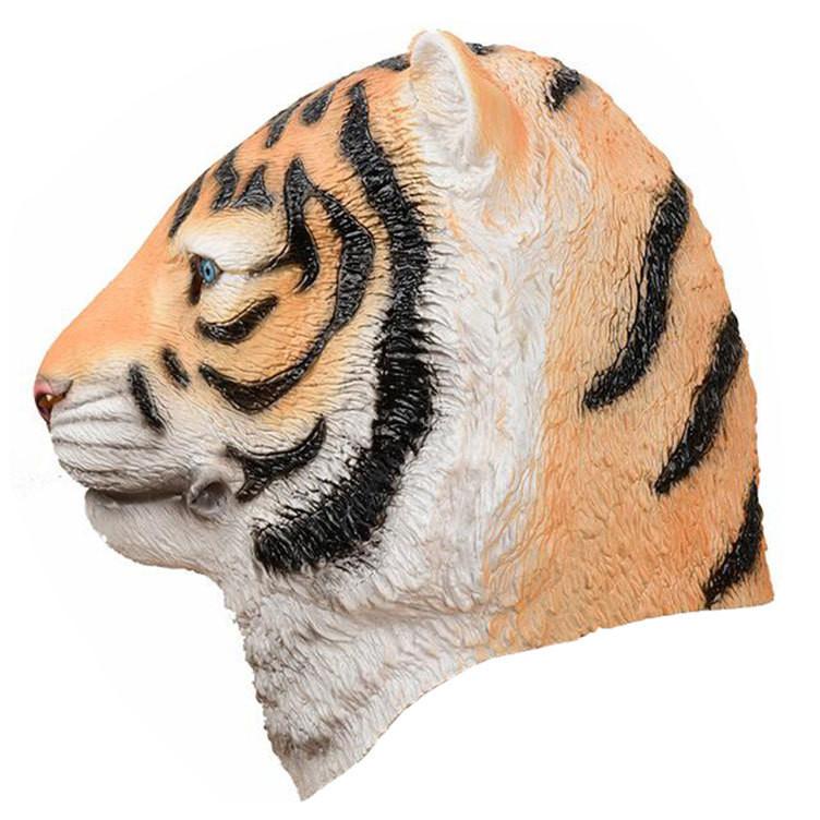 Забавная маска тигра, изготовленная из высококачественного латекса для праздничных мероприятий