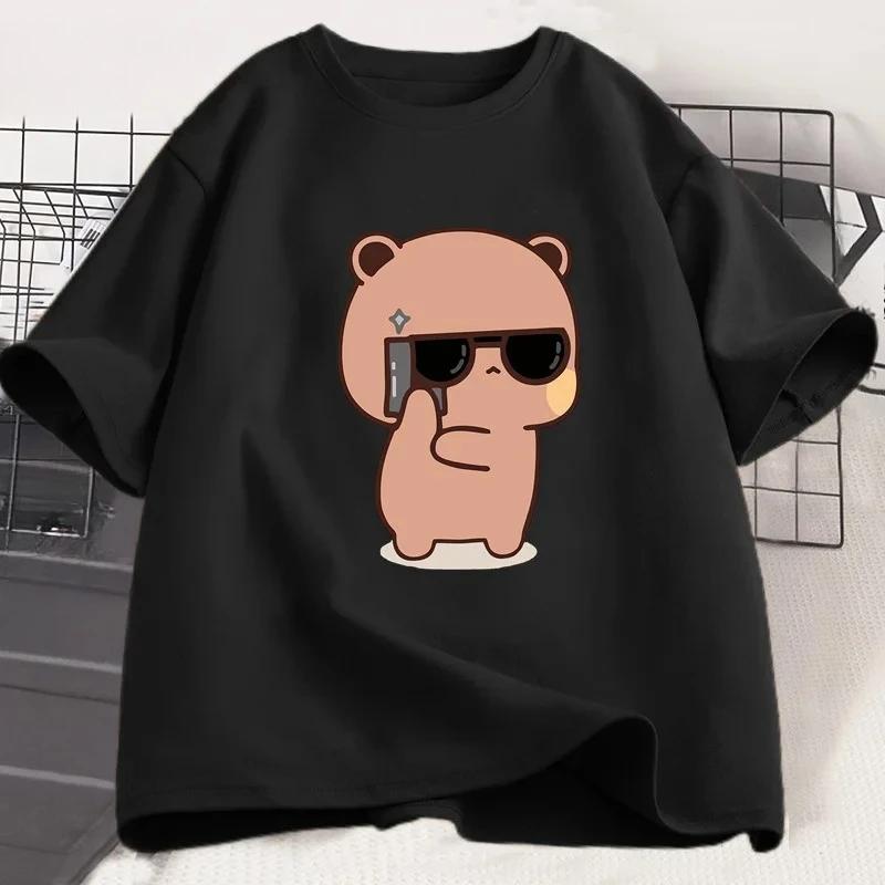 Парная футболка Bubu Dudu Panda is Spy Love Activity Милая парная футболка из хлопка Подарок на День святого Валентина для женщин