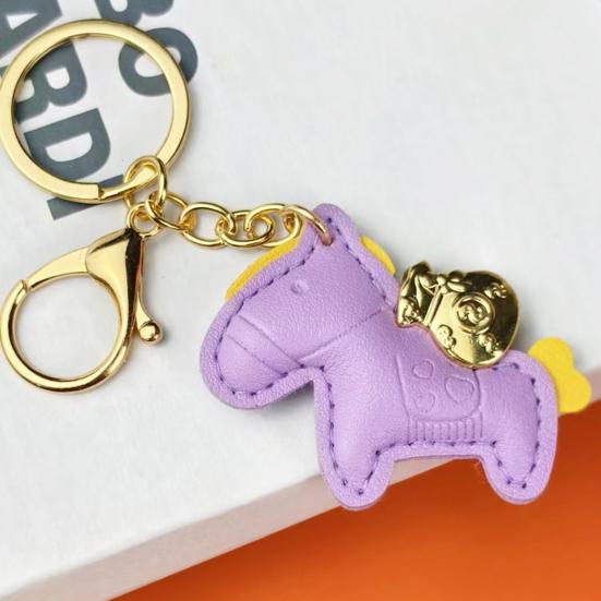 Подвеска-брелок в виде лошади, компактный мини-брелок, ручная работа, шарм в виде лошади из искусственной кожи, аксессуары для сумок, кошельков, рюкзаков