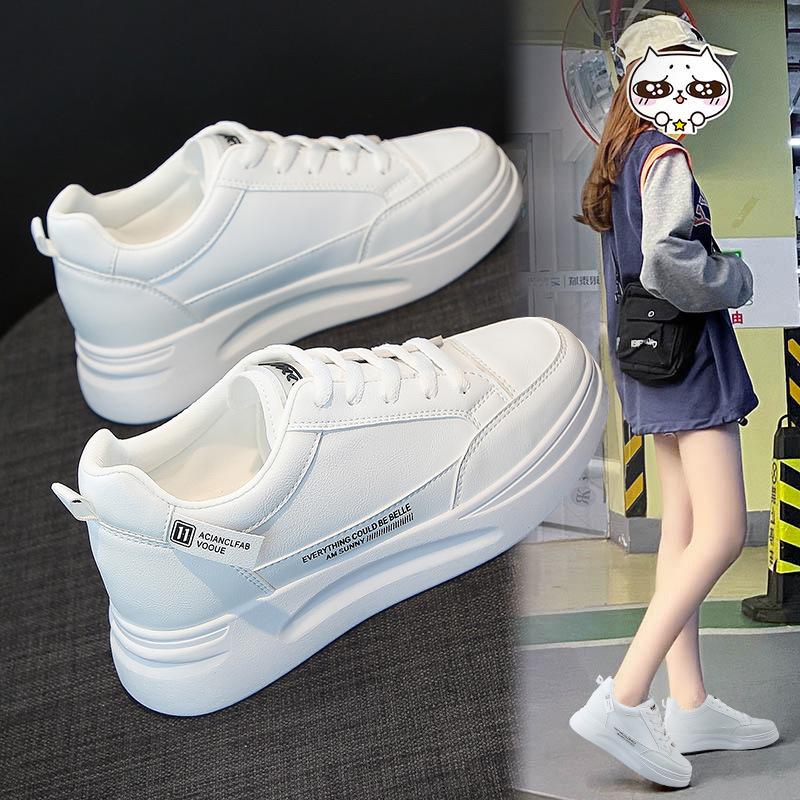 Модные женские кроссовки на платформе, спортивная обувь, летние белые кроссовки на толстой подошве, повседневная обувь из вулканизированной ткани, теннисная женская обувь Basket2024