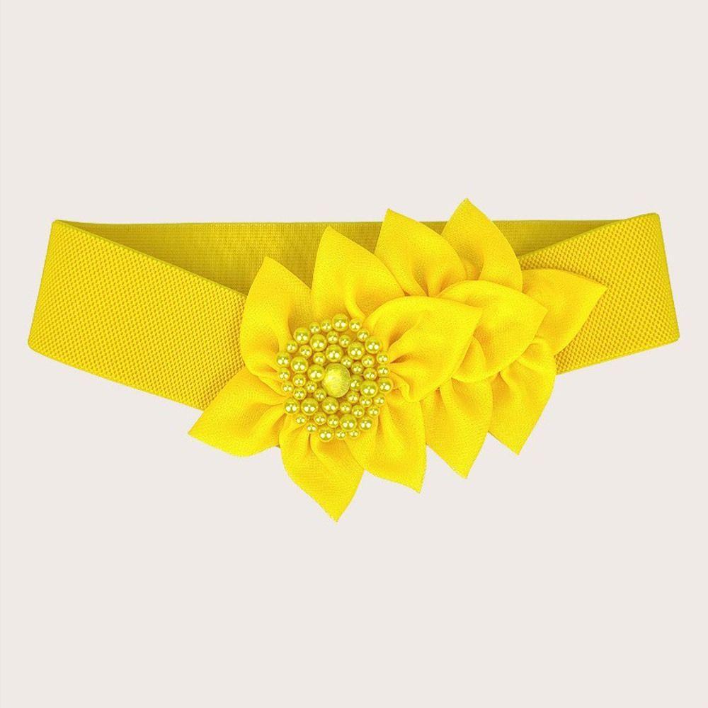 Широкий эластичный пояс с цветочной отделкой, декоративный ремень, изысканные поясные ремни, украшение для одежды