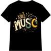 Музыкальная футболка Бумбокс Наушники Ретро DJ Звуковая Графика Винтажная Футболка