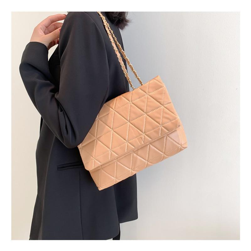 Популярные сумки большой вместимости, новая корейская версия модной сумки через плечо с бриллиантами, женская сумка-тоут с цепочкой из искусственной кожи