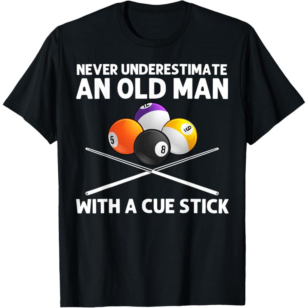 Funny Billiards Player Vintage Pool Balls Sports Lover T Shirts Humor Streetwear Tee Shirt Short Sleeve Unisex Loose Clothing