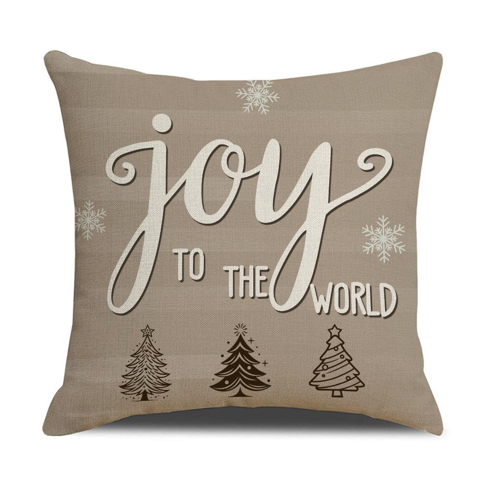 New Christmas Printed Pillowcase Decorative Sofa Pillowcase Bedroom Bedside Cushion Cover