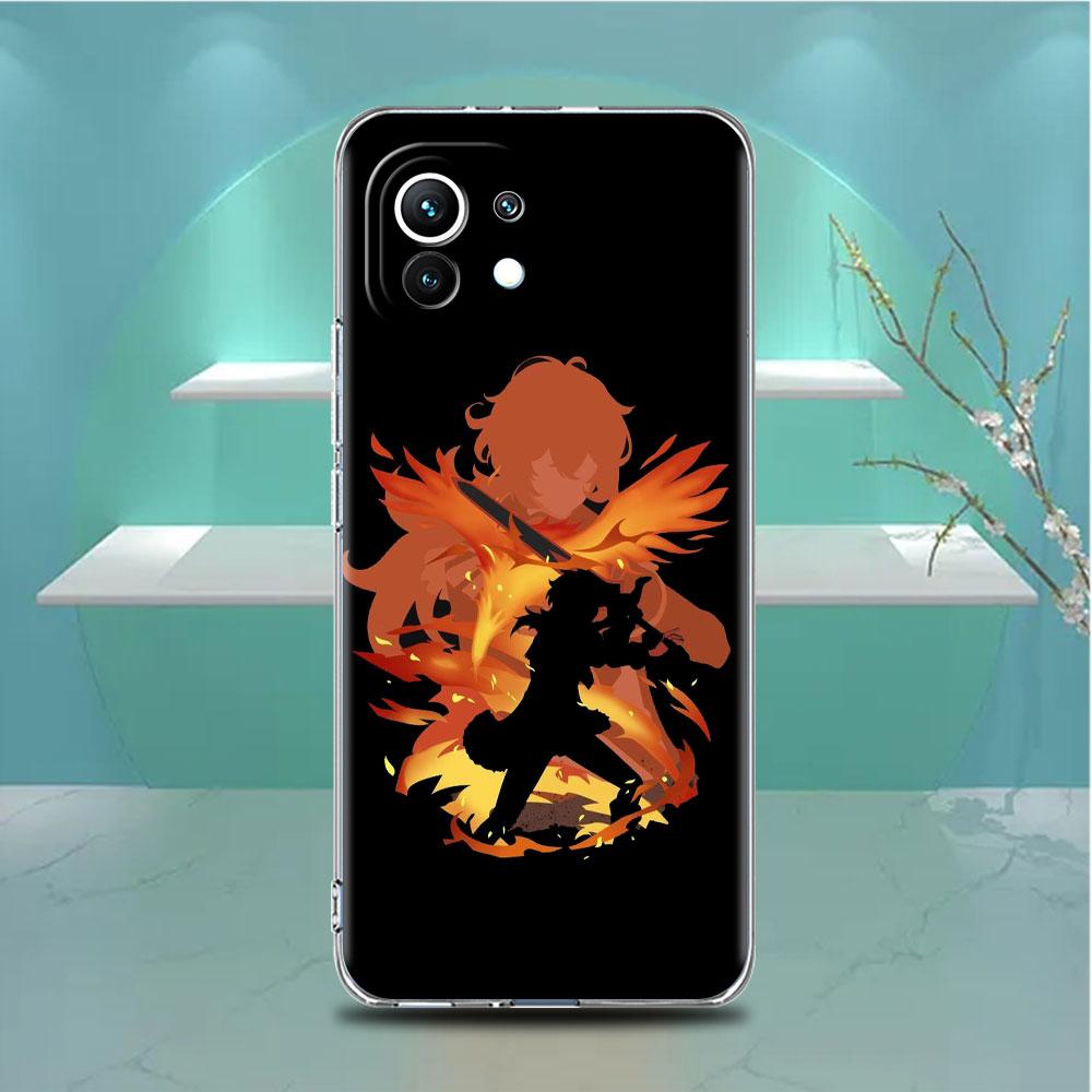 Прозрачный чехол аниме Genshin Impact для Xiaomi Mi Poco X3 NFC M3 Pro F3 F1 11 Lite 12 Note 10 11T 9T, прозрачный чехол для телефона