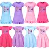 5165 Kids Girls Mira Zoey Rumi Printed Ruffle Short Sleeves Casual Dress
