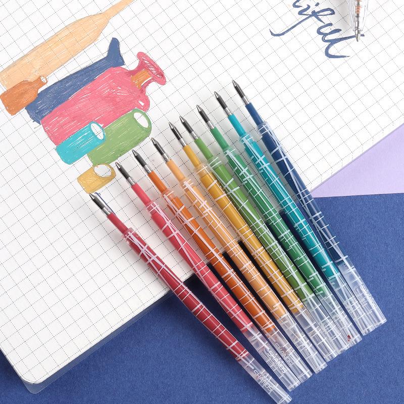 Ретро стержни для ручек в цветах Моранди: Нажимной тип, Нейтральные оттенки, Идеально для студентов, Ежедневников, Выделения и Канцелярия в японском стиле