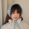 Solid Color Wool Strappy Earmuffs Thicken Warm Earlaps Fashion Knitted Ear Covers  Winter Headband