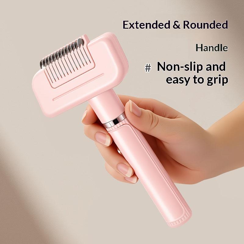 Pet Hair Remover Stainless Steel Self-Cleaning Comb Dog Cat Brushes Pet Cleaning Grooming Products With Release Button