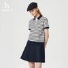 Женская свободная полосатая футболка-поло colorblock от HAZZYS