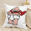 American Funny Cartoon Captain Pillow Case Natural Linen DoubleSided Printing Sofa Home Decor Cushion Cover