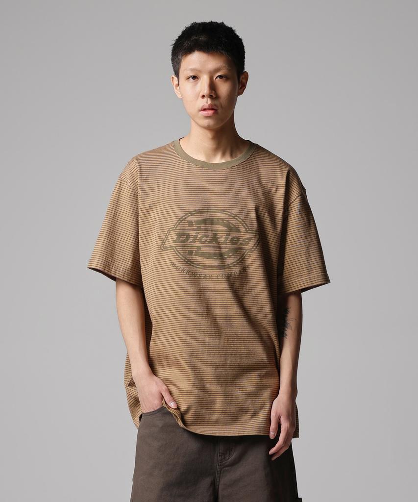 Dickies Полосатая футболка с монограммой Оливковая