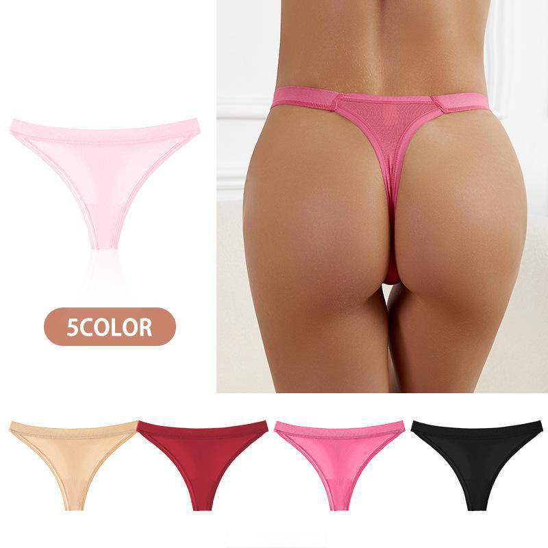 Plus Size European & American Cotton Thong: Low Waist T-Shape Briefs, Hip Lift Design for Women.