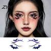 Waterproof Face Tattoos Halloween Temporary for Women, Pumpkin Spiderweb Stage Performance Makeup Eye Art Stickers Masquerade Carnival Cosplay
