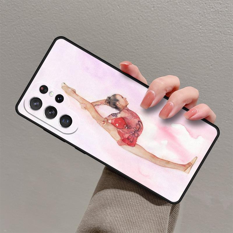 Gymnastics Oil Painting Phone Case For Samsung Galaxy S25 S23 S30 S21 S20 FE S24 S22 Ultra Note 10 20 Plus Silicone Cover lite