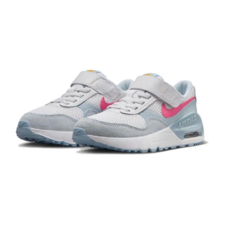 Nike Кроссовки Air Max SYSTM PS White Pinksicle Kids с синим оттенком Light-Armory-Blue DQ0285-113