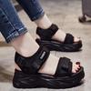 Sports Sandals Women's 2025 Summer New Muffin Thick Sole Heightening Small Velcro Casual Beach Roman Shoes