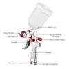 HVLP Paint Spraying Gun Kit Gravity Feed Air Spray Gun Mini Sprayer Paint Gun Paint Sprayer with