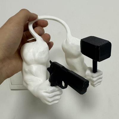 Мышцы Кота Юшэн для Косплея Питомца 3D-Печатная Шея Кота Рука Смешной Аксессуар для Питомца Мускулистая Рука с Молотом для Костюма на Хэллоуин Вечеринки по Случаю Дня Рождения