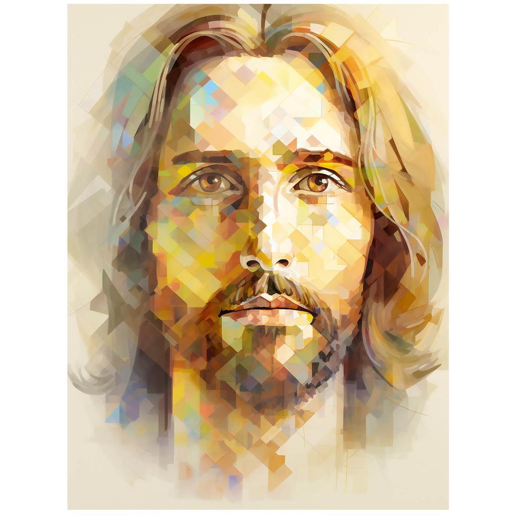 Modern Face of Jesus Modern Face of Jesus, 30X40 Cm, Unframed, Premium Canvas On Stretcher
