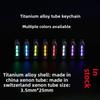 Titanium Alloy Tritium Tube Keychain, Self-luminous Tritium Trachea Necklace Pendant 3.5 * 25mm Tritium Removable