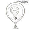 Luxury Simple Irregular Geometric Acrylic Black Imitation Diamond Pendant OT Buckle Necklace Bracelet Ring for Women Jewelry Set