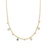 Collier - Luxenter - Mali - Argent 925 - Zircons Multicolores - Or Jaune 18K