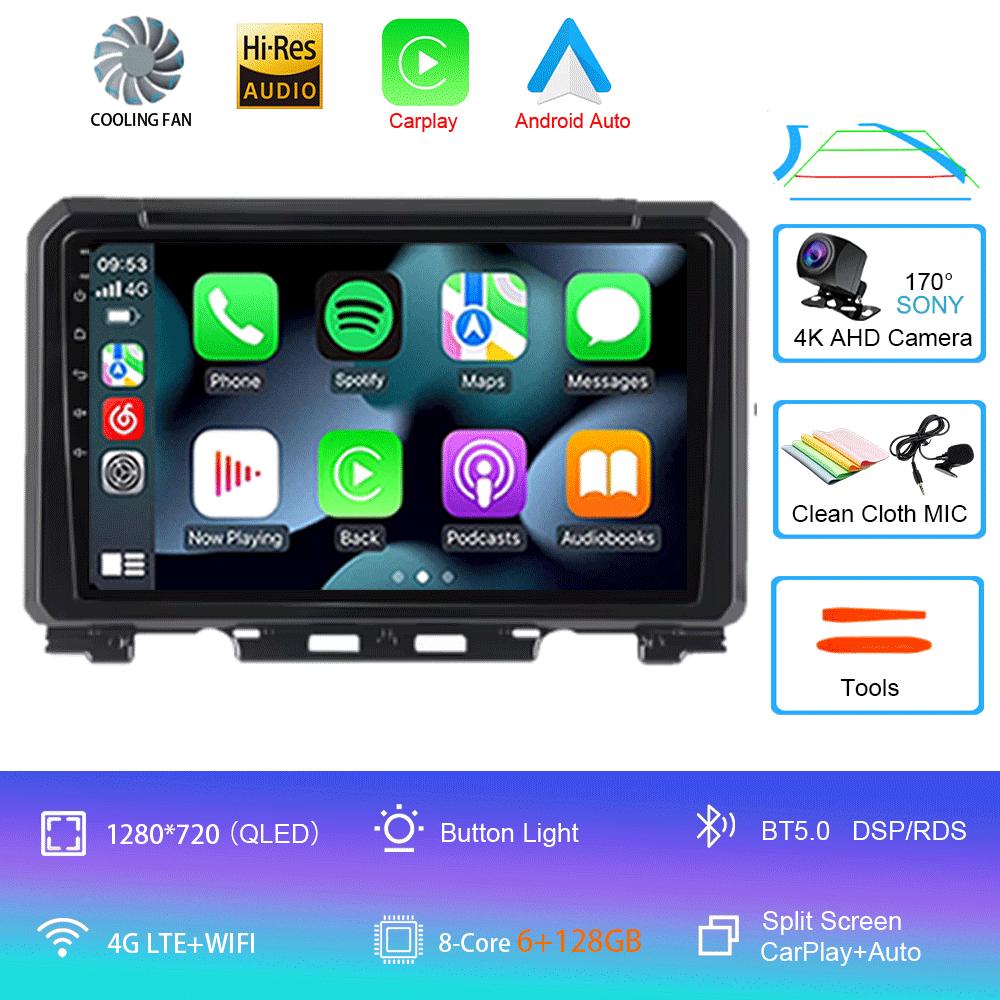 For Suzuki Jimny JB64 JB74 2018 2019 2020 Antoradio Android 14 2 Din Car Multimedia Stereo Player GPS Navigation Wifi DSP 9 Inch