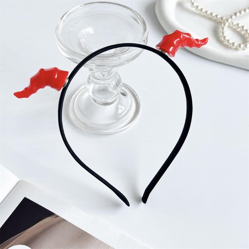 Devil Horn Hairband For Halloween Costume Parties Detachable Horn Hairband Hair Styling Accessory For Adult Kids Party