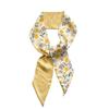 Yellow Floral Satin Hair Ribbon Women Hairband Retro Temperament Floral Print Girls Hairband Headwear Fashion Accessory Scarf