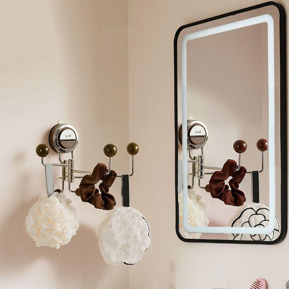 Wall Mounted Suction Cup Hook Traceless Removable Shower Hooks Space Saving Waterproof Bathroom Towel Hooks Bathroom