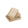 SET 3 RECTANGULAR WOOD TRAYS