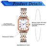 Square Roman Analog Stainless Steel Quartz For Commuting To Work or Fashion Silver Gift for Girlfriend Women's Watch Simple, Stylish, Cute,