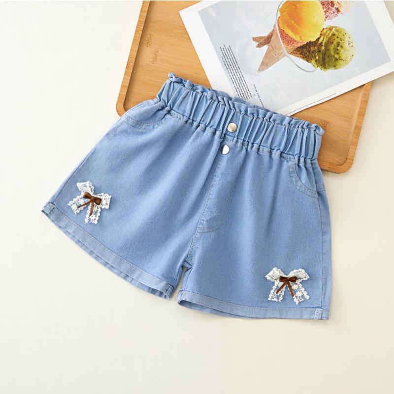 Шорты для девочек, летние, худые, для детей среднего и старшего возраста, свободные, детские повседневные шорты, для девочек на улице, джинсовые короткие брюки