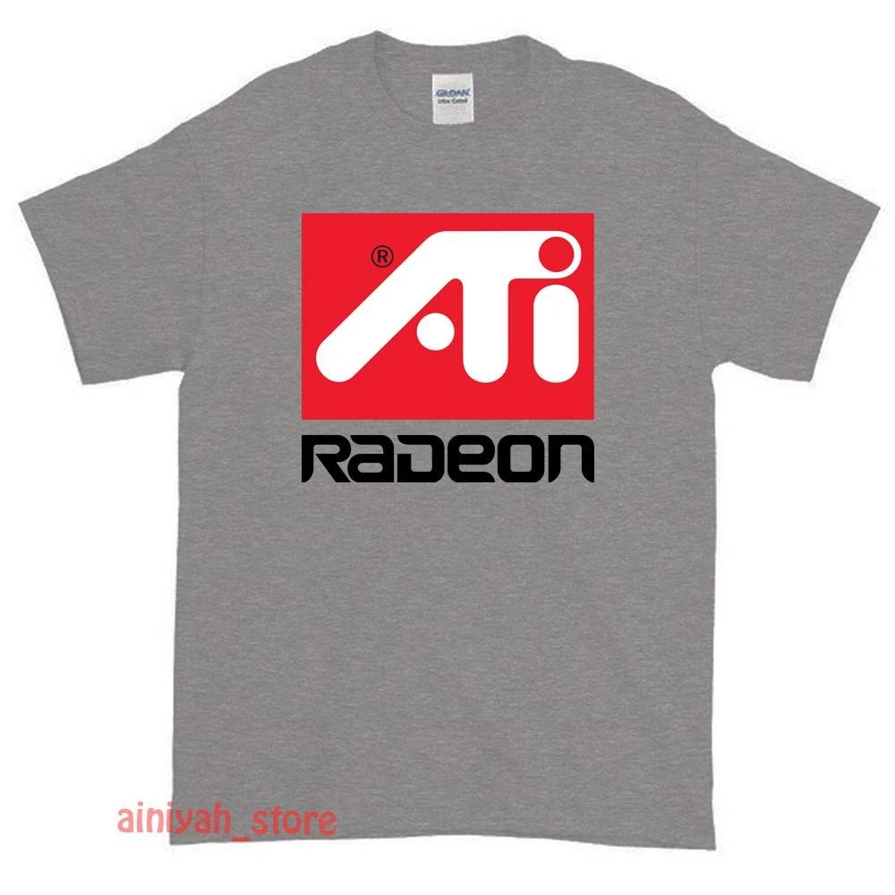 Новая мужская смешная футболка с логотипом компьютера ATI Radeon, размер S-XXL (США)