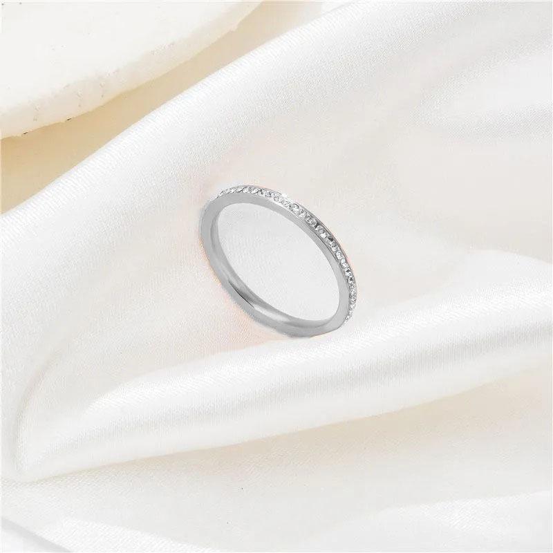 Starry Sky Diamond Titanium Steel Ring: Elegant, Stylish, and Durable Couple's Fashion Ring