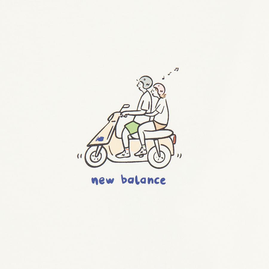 New Balance Футболка унисекс цвет слоновой кости NEE26171-IV