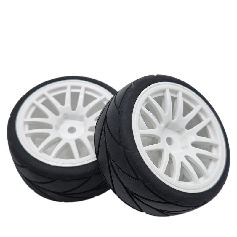 1/10 RC Racing Tires & Wheel Rims Hub 12mm Hex for 1:10 RC On Road Car Tamiya TT01 TT02 XV01 XV02 PTG-2 TA06 HSP HPI Kyosho