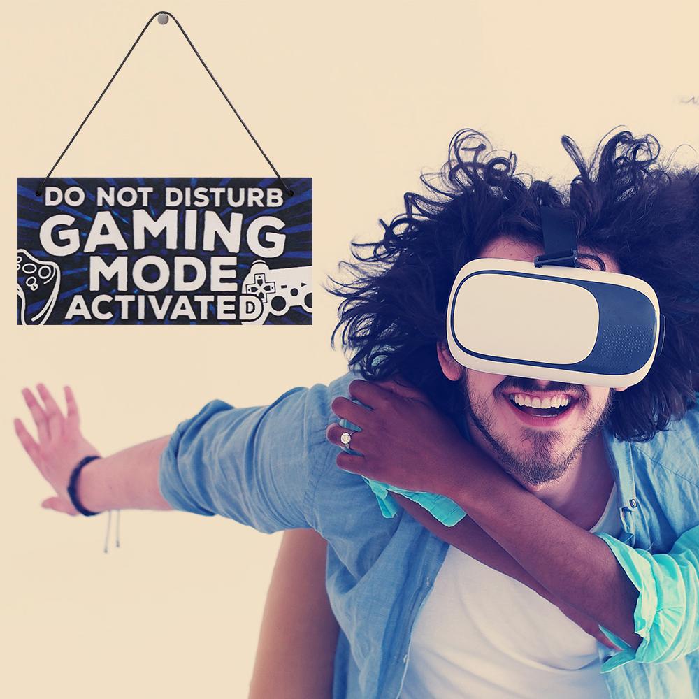 Boys Girls Game Ornaments Do Not Disturb Hanging Pendant Gaming Room Sign Wood Plaque I'm Gamer