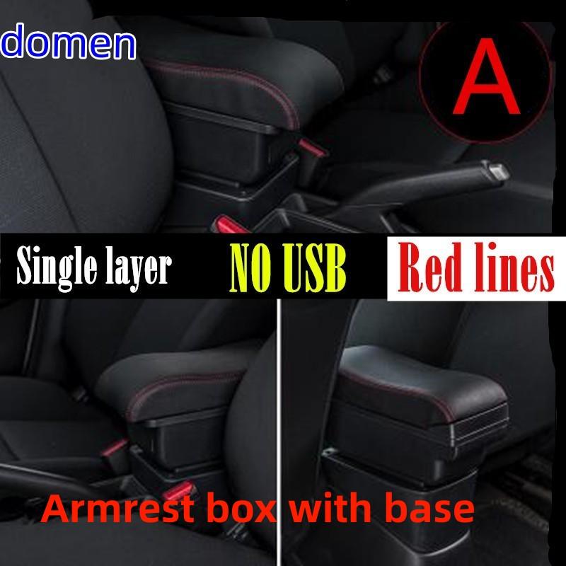 For peugeot 207 armrest box Interior Parts special Retrofit parts Car Armrest Center Storage box with USB LED light