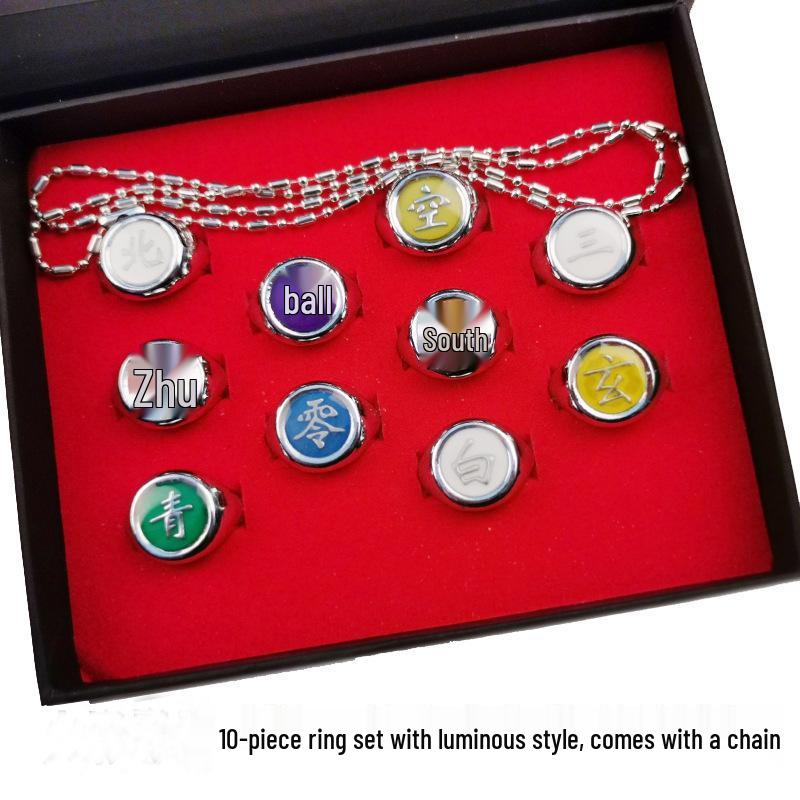 Naruto Akatsuki Itachi Deidara Pain Sasori Orochimaru Ring Set - Anime Accessories